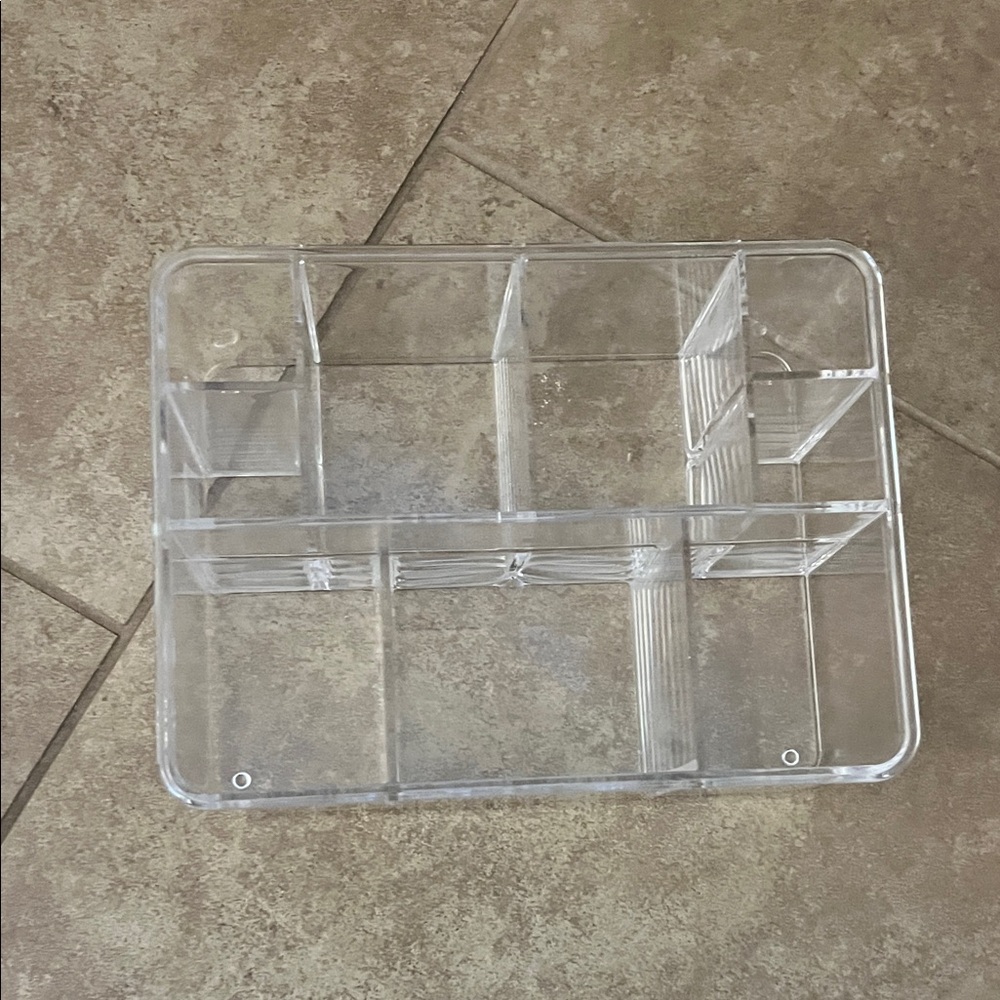 Transparent Makeup Organizer with Multiple Compartments